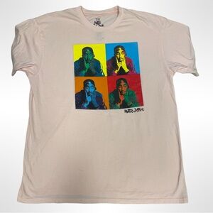 Poetic Justice T shirt featuring 2Pac color light pink women’s Xl‎